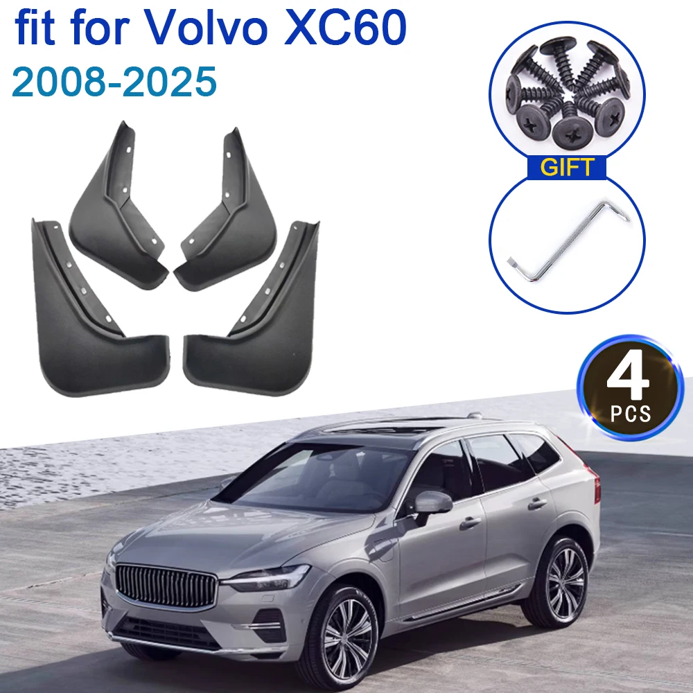 For Volvo XC60 XC 60 T5 AU 2008-2025 2018 Mudflap Mudguard Anti-splash Grade Front Rear Wheel Fenders Styling Car Accessories