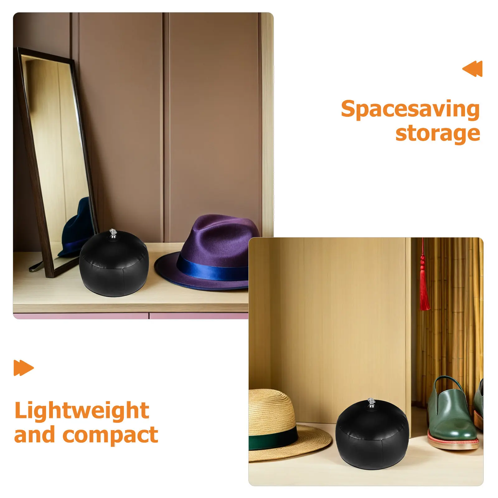 Inflatable Hat Stiffener 3 Pack Adjustable Cap Support Stand Shape Retainer for Baseball Hats Travel Storage