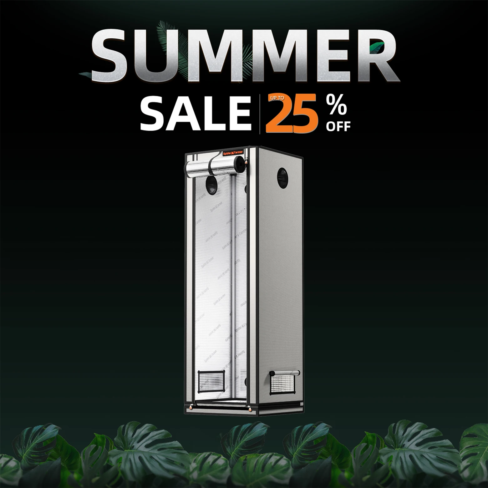 

Паук Фермер Крытая палатка для выращивания 60X60X180 см 2000D Майларовый ящик с высоким светоотражающим эффектом