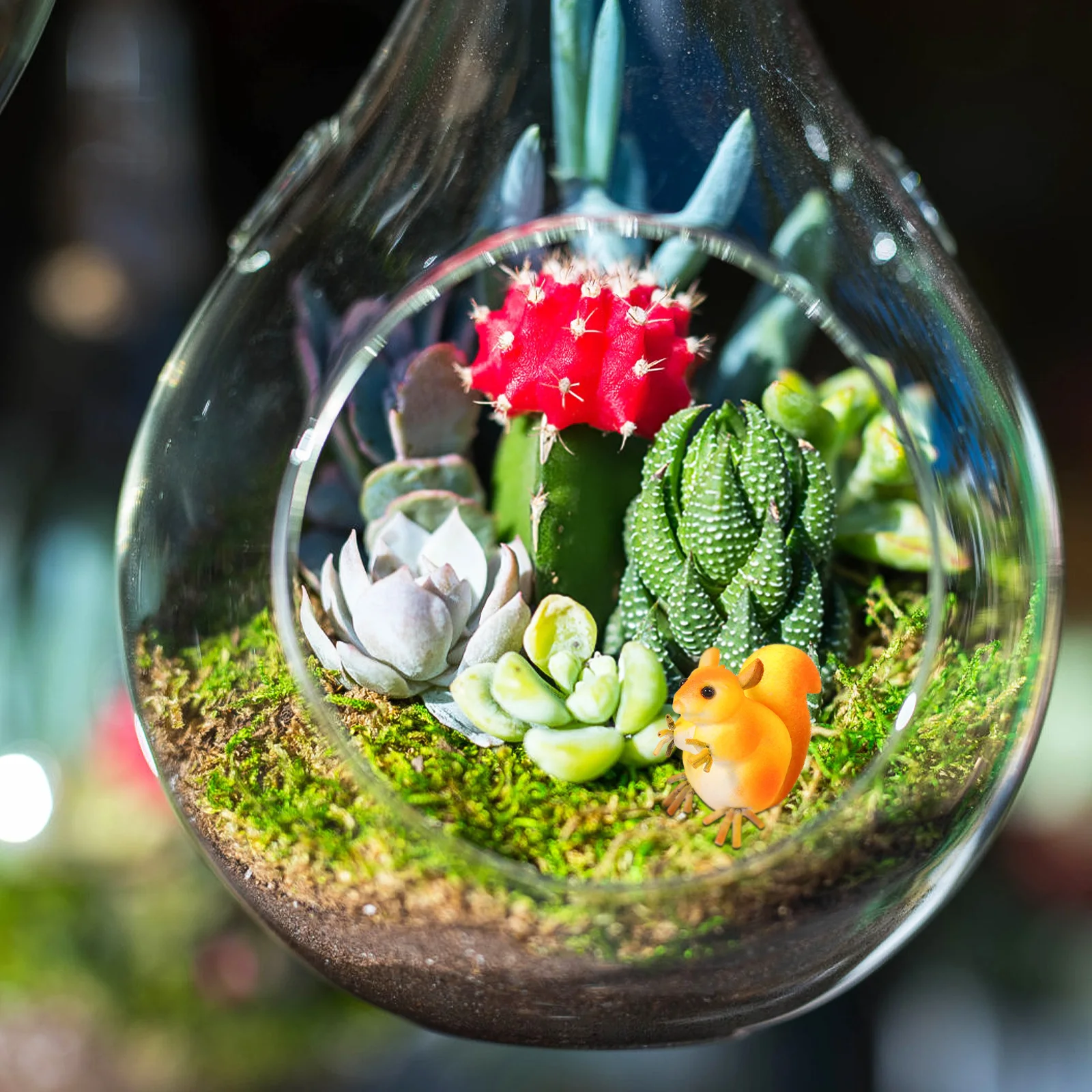 

3 Pcs Squirrels Decoration Figurine nament for L Small Animals Home Miniature Squirrels Garden Outdoor Indoor Use