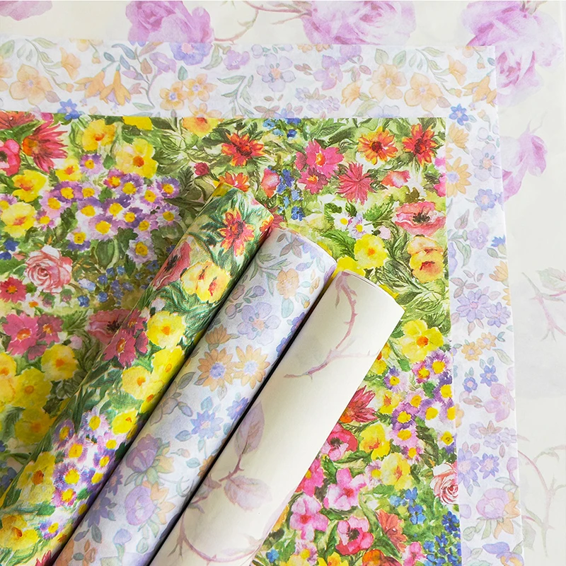 10Pcs Floral Wrap 50x70cm Large Sheets Gift Decor Bouquets Wrapping Paper〔YY33〕 view 2