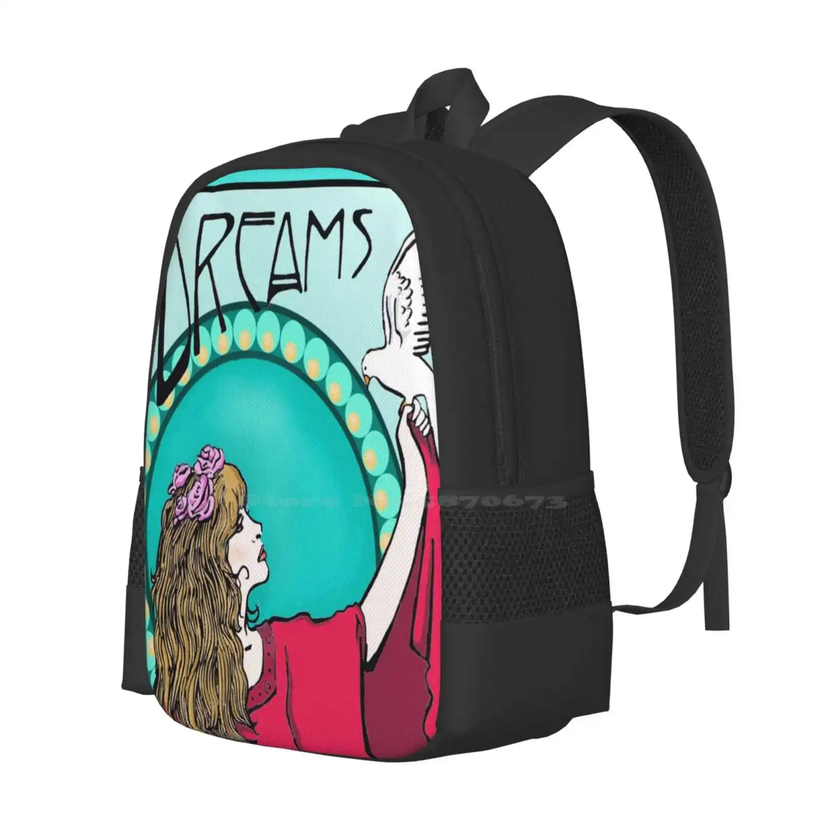 Stevie Art Nouveau Pattern Design Laptop Travel School Bags Stevie Nicks Classic Art Nouveau Music 70S 80S