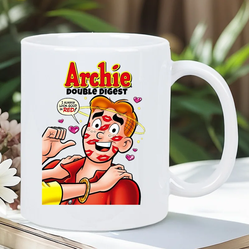 

Керамическая кофейная кружка Archie 11 унций — двойной дизайн, многоразовая и только для ручной стирки, идеальный подарок для любителей кофе, мужчин и женщин, W