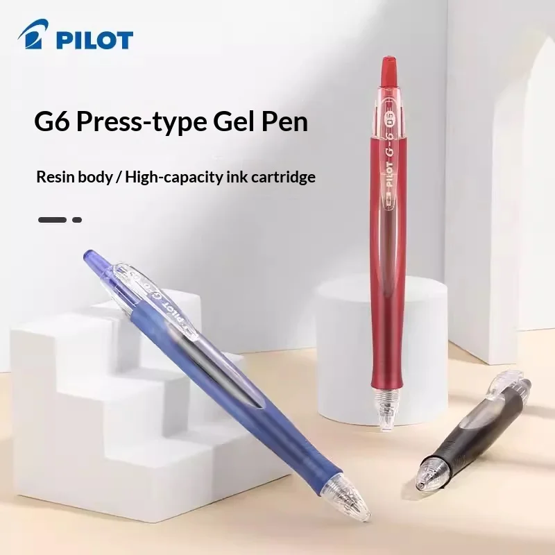 

Гелевая ручка PILOT BL-G6 с нажимным механизмом, высокой емкостью чернил, эргономичным дизайном и улучшенным захватом, 0.5 мм, для студентов и офиса