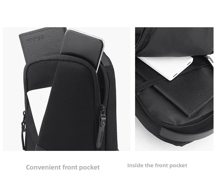 New Fashionable Men's Single-shoulder Bag, Lightweight Oxford Fabric Crossbody Bag, Multi-functional Outdoor Sports Chest Bag