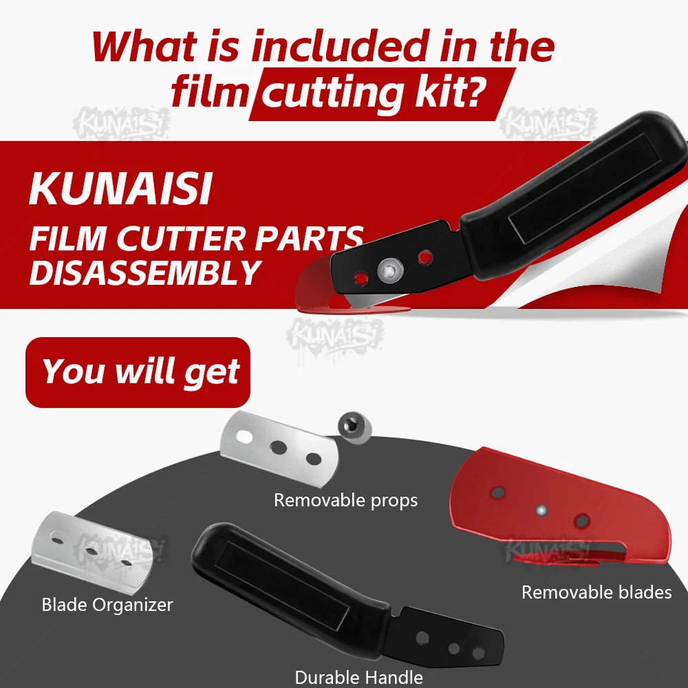 سكين أمان لقطع الفينيل الاحترافي للسيارة مع شفرات معدنية، أداة ملصق لون النافذة لفتحة غلاف الورق من فيلم الكربون PPF #3