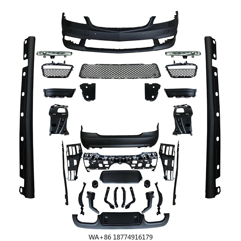 

W221 to S63 Body Kits Head Rear Lamp Rear Front Bumper Rear Diffuser Bodykit for S Class W223 2007-201