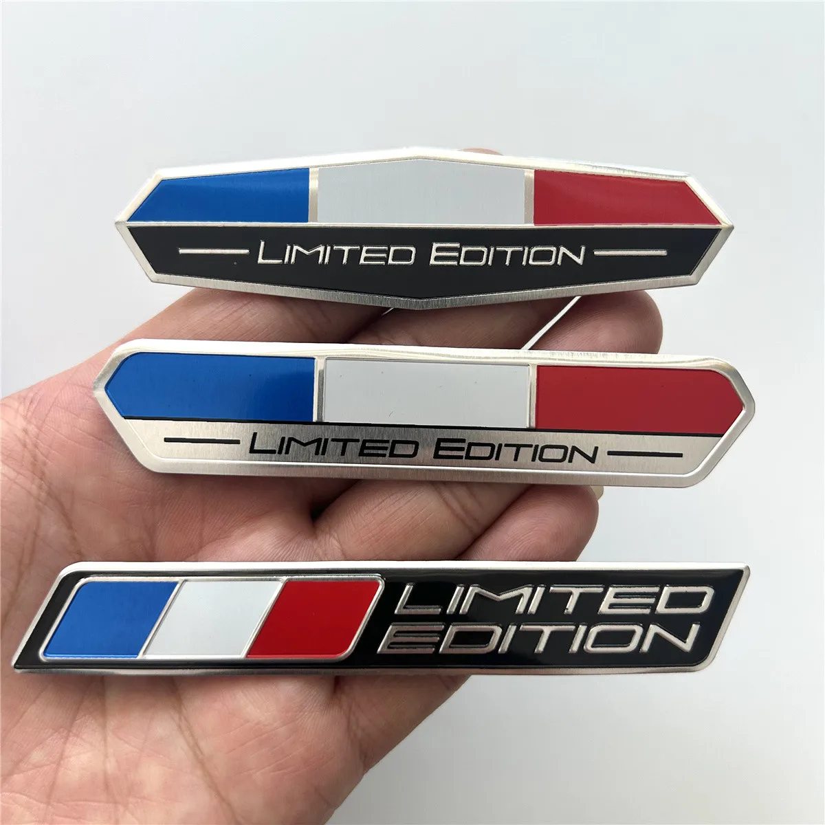 France flag LIMITED EDITIONaluminum alloy car logo suitable for body trunk rear side sticker decorative decal accessories