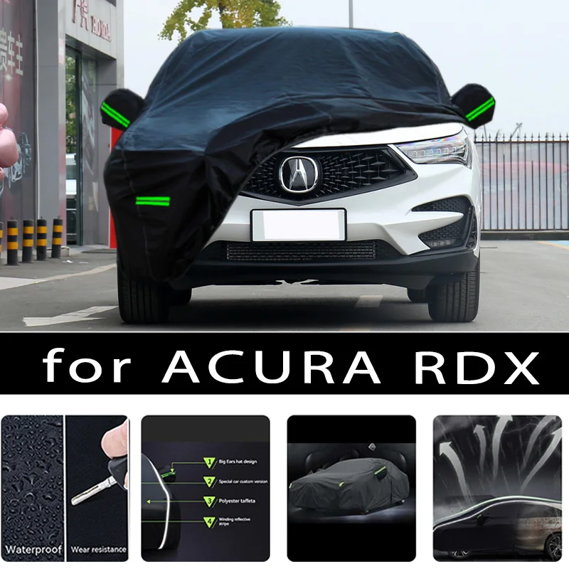 

For ACURA RDX Car Covers Outdoor Waterproof Sun Rain Snow Protection UV Auto Cover 190T Car Protective Full Covers
