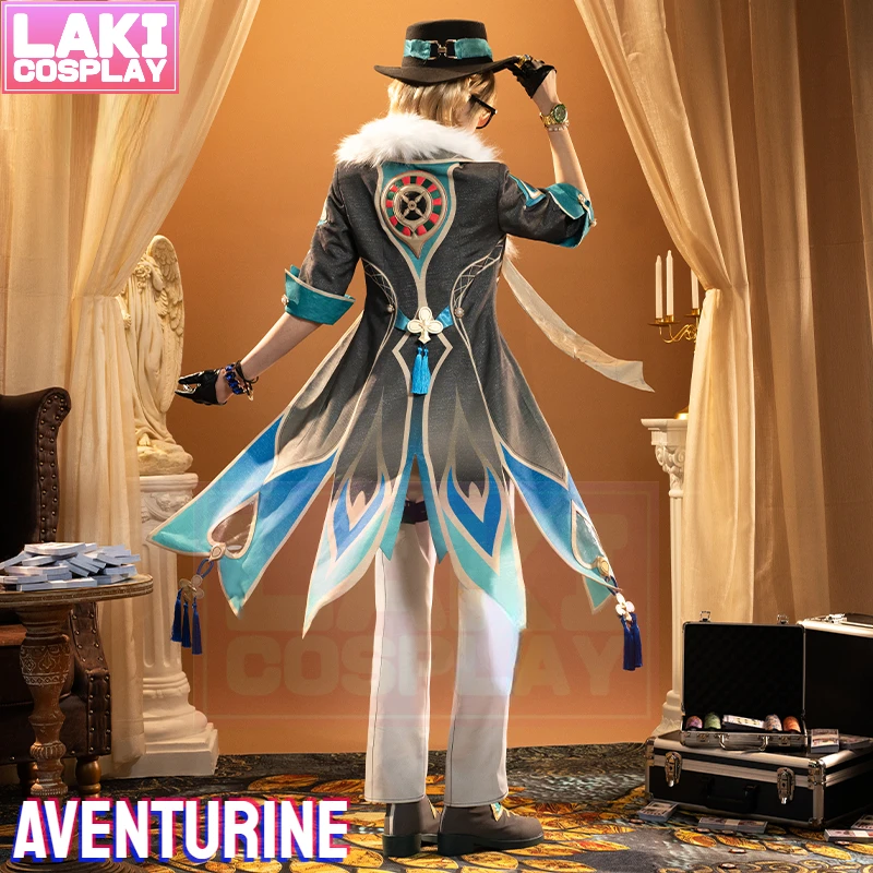 Star Rail Aventurine Cosplay Traje para Homens, Jogo Honkai, Roupas de Halloween, Roupas Anime