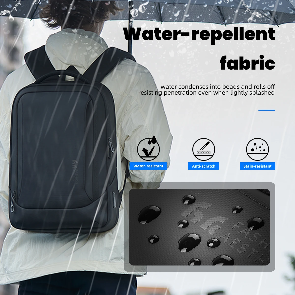 Heroic Knight Classic Business Backpack Waterproof 17 Inch Computer Backpack Minimalist Men Daily Commute Schoolbags With USB