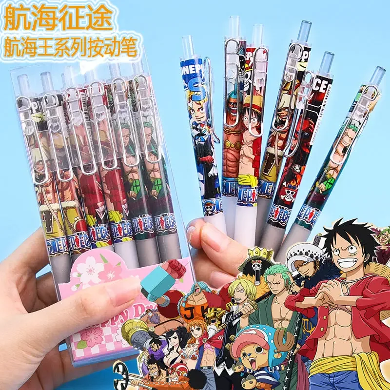 One Piece Luffy Roronoa Zoro Animation Peripheral Press Gel Pen Quick-drying and No Smearing Ink Brush Inscription Necessary