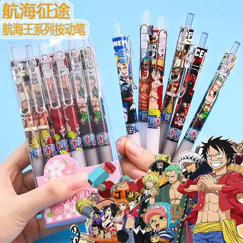 원피스 Luffy Roronoa Zoro 애니메이션 주변 프레스 젤 펜 빠른 건조 및 번짐 없음 잉크 브러시 비문 필요