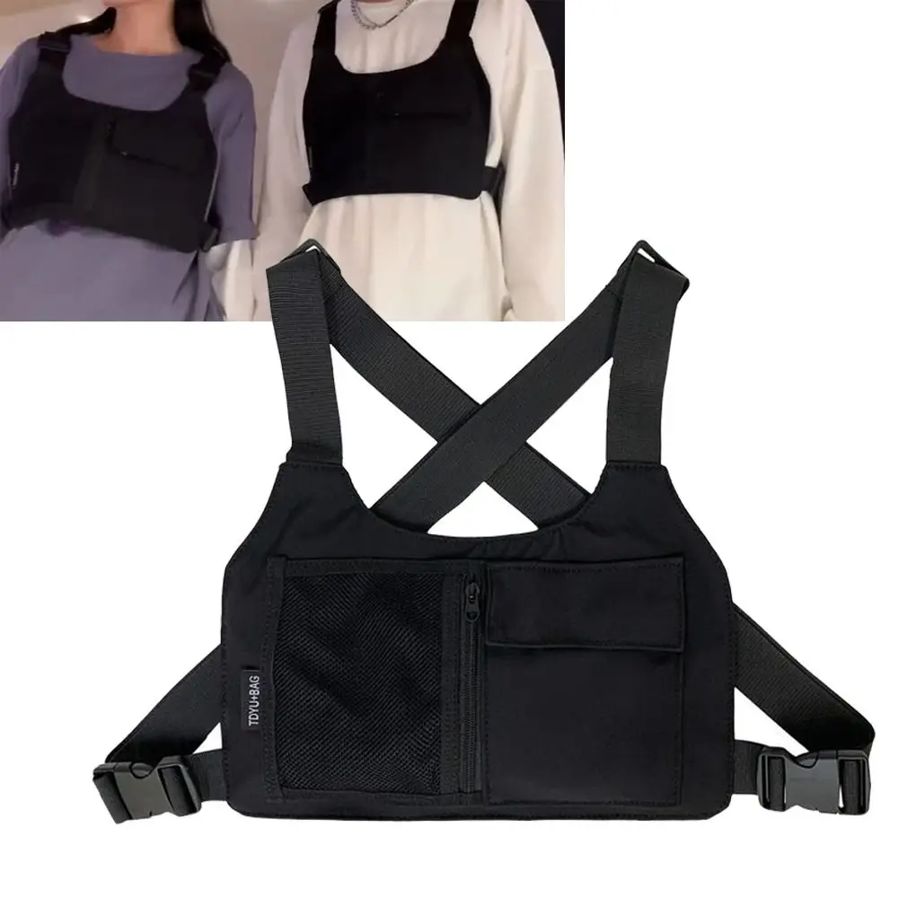 

Hip-hop waistcoat Chest pack Streetwear Unisex Chest Rig Bag High Quality Nylon Chest Bags Multi-function Vest Backpack