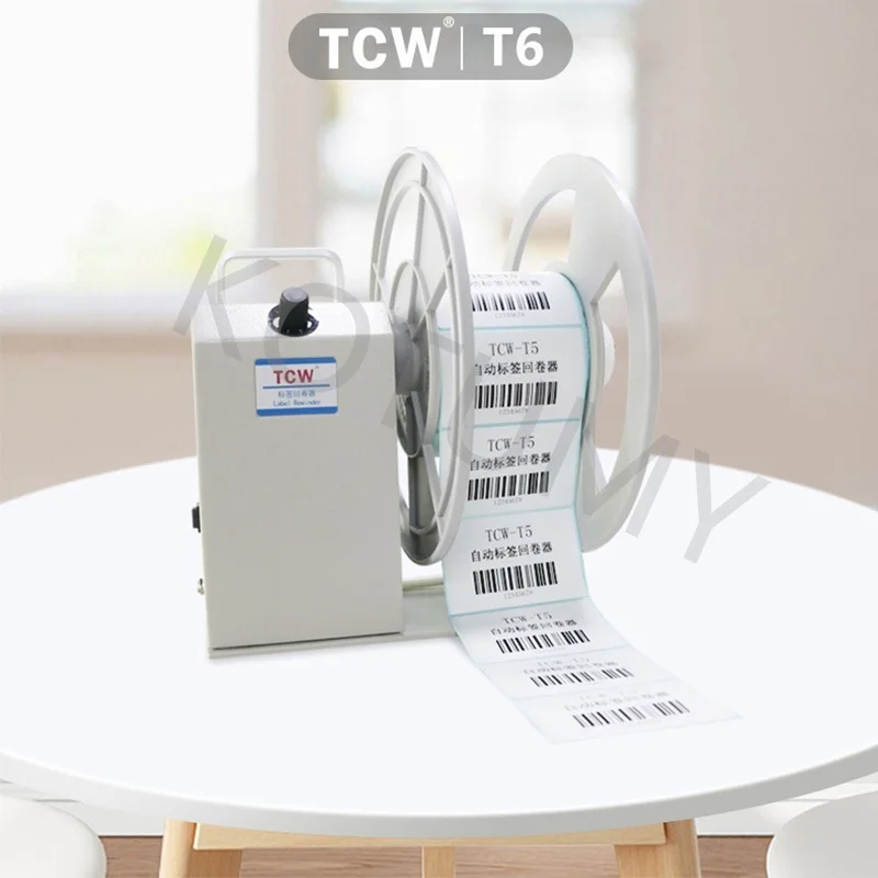 TCW-T6 110V/220V Fully Automatic Two-way Synchronous Self-adhesive Rewinder  Adjustable Speed Automatic Label Rewinder