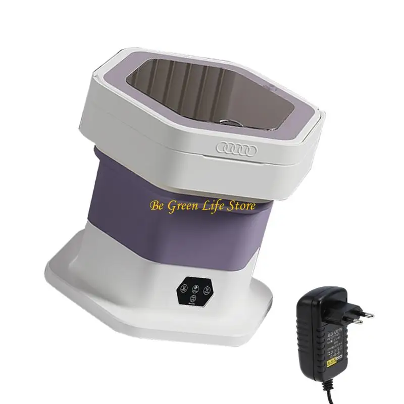 M7DF Hexagonal 60W Folding Washing Machine Portable and Compact Suitable for Travel Camping Home Use with 3 Wash Modes