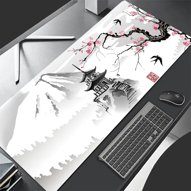 Mouse pad para jogos sakura japonês flor de cerejeira xl casa novo hd mousepad xxl teclado antiderrapante tapete de escritório laptop mouse pad
