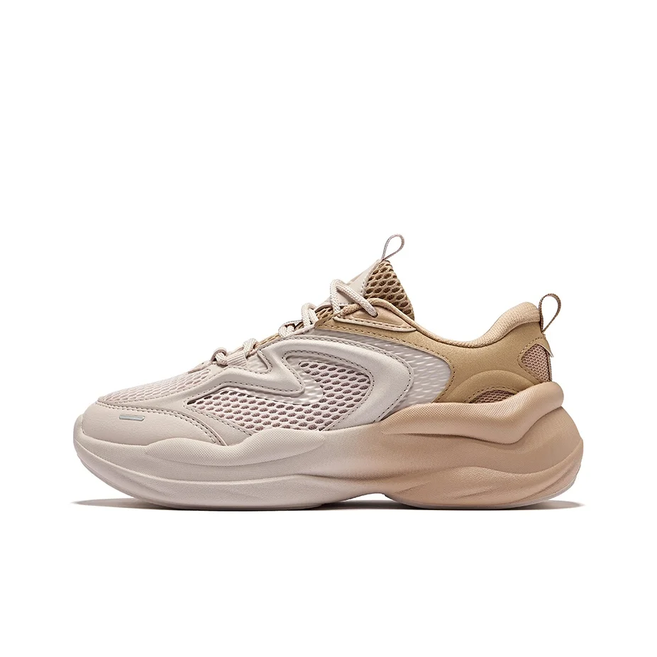 Erke Slip Resistant Abrasion Resistant Low top Casual Shoes Women's Painted Gray Milk Tea Brown 52125202462-103