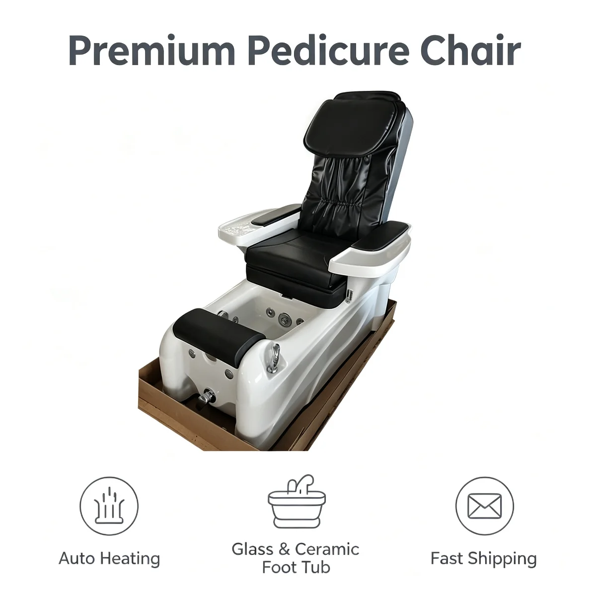 Professional Electric Pedicure Chair Heated Foot Spa Massage Tub Salon Equipment