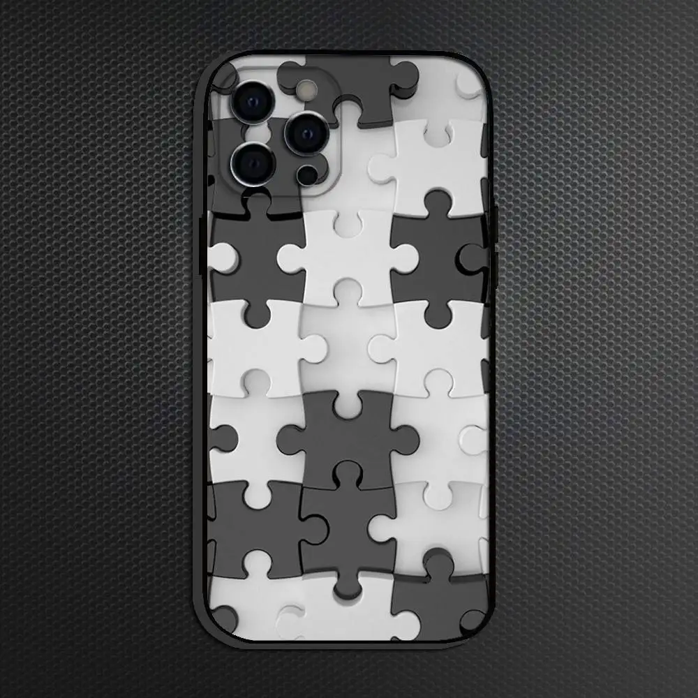 L-LEGO iPhone 16,15,14,13,12,11 Plus,Pro Max用スマホケース、ソフトシリコンブラックカバー