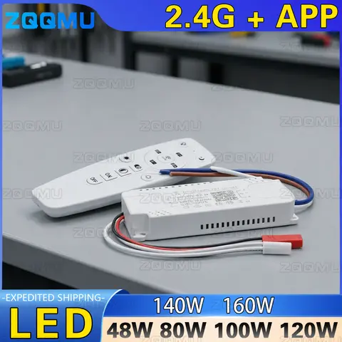 Smart LED Driver 12W 24W 30W 48W 50W 60W 80W APP Control 2.4G Remote Transformer Light Strip Terminal Head For Lighting Head