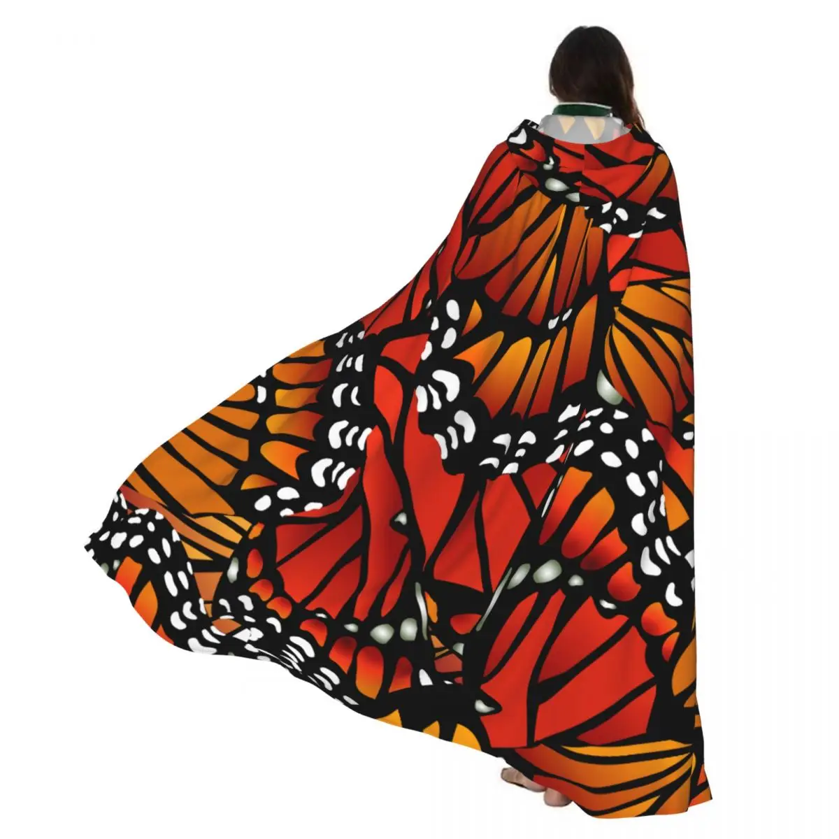 

Witch Cloak Monarch Butterfly Wings Halloween Cosplay Costume Unisex Adult Cloak Retro Ages Cape