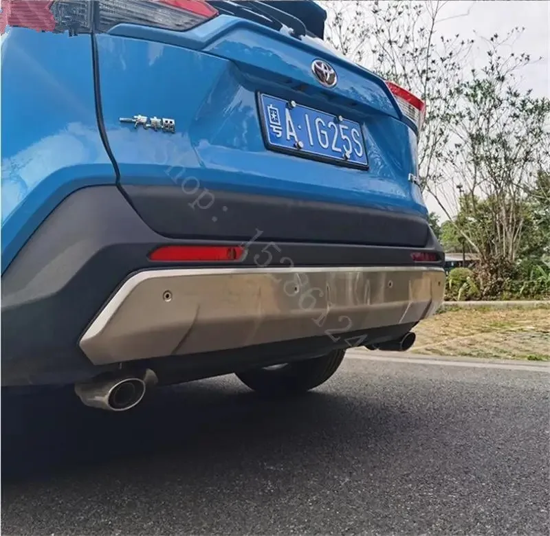 Front Rear Bumper Guard For TOYOTA RAV4 2019-2023 Plate Protector Anti-impact Stainless Steel Skid Protector Guard Plate