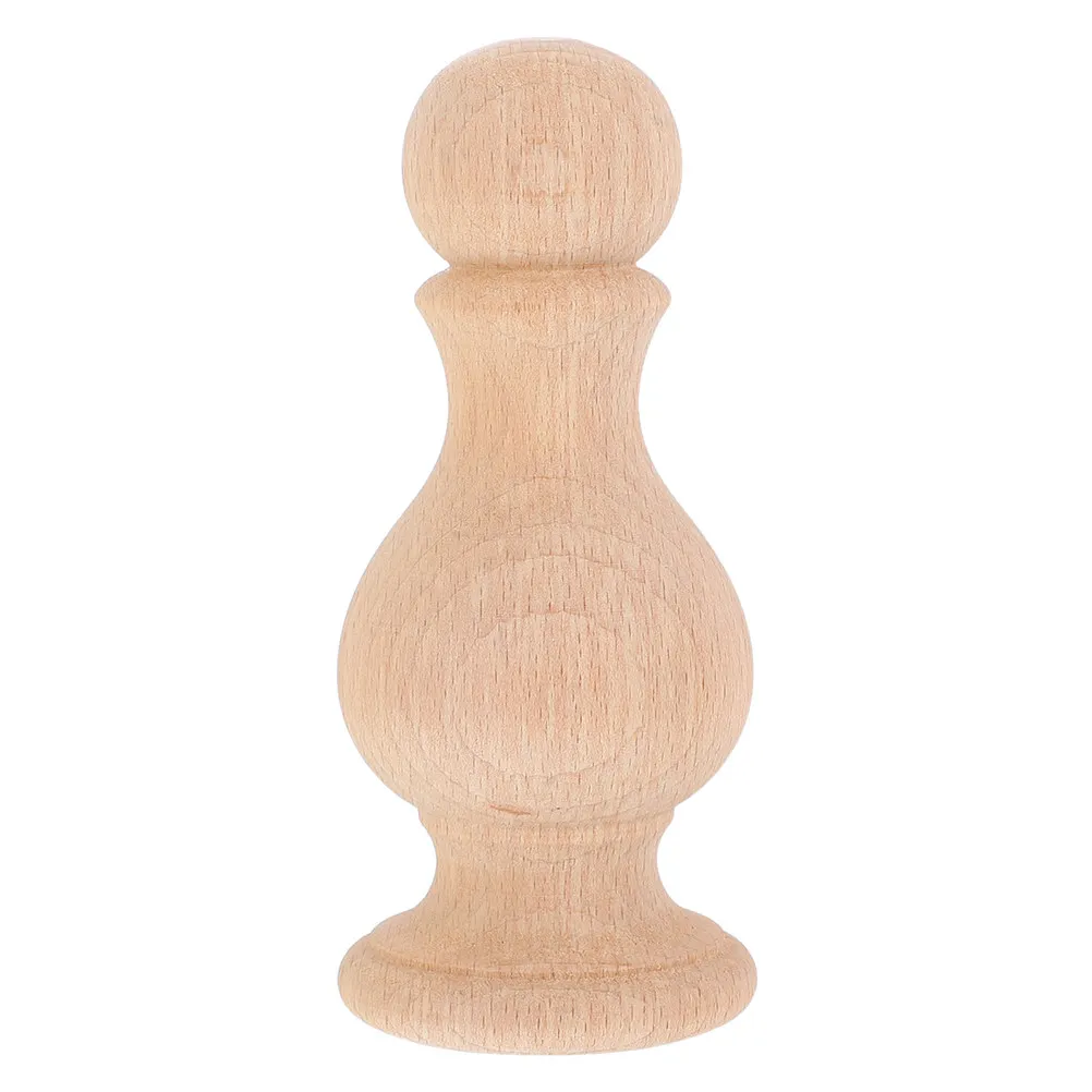 Wooden Spindle Solid Wood Roman Column Finial Decorative Ball Top for Furniture Home Decor Curtain Rod Ends Staircase Crafts