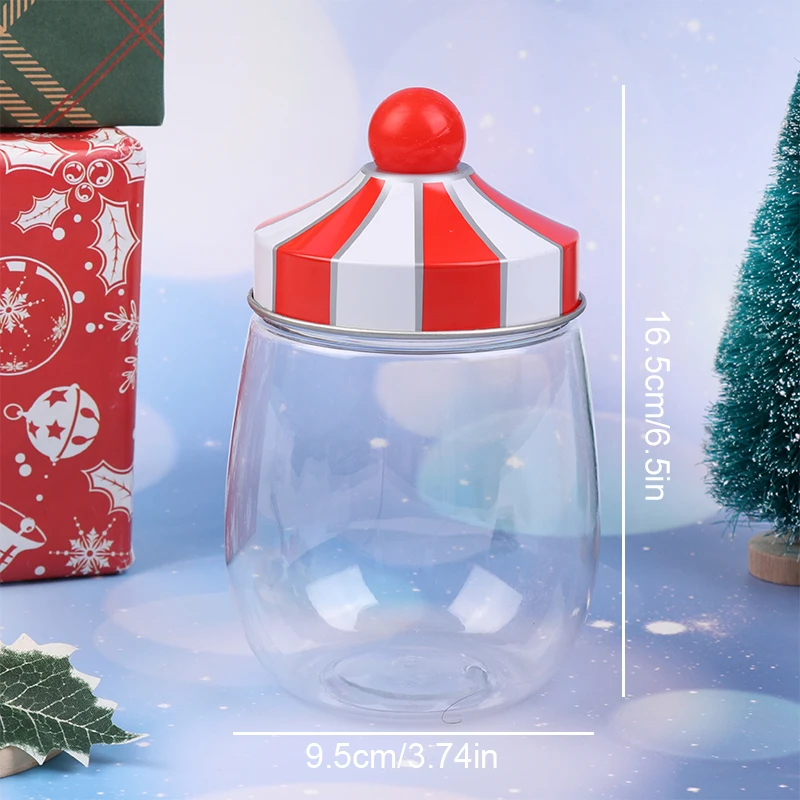 Weihnachten transparente Vorrats glas Geschenk glas mit Deckel zur Aufbewahrung von Nüssen Süßigkeiten Keks Geschenke Verpackung Fall Neujahr Weihnachten Dekoration