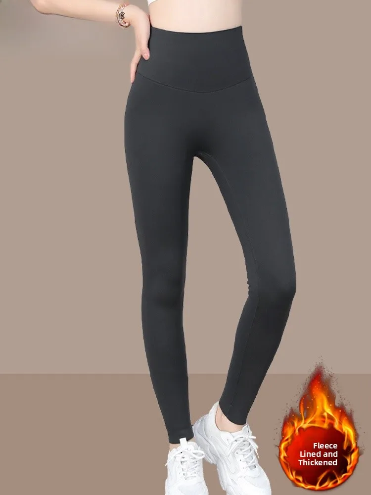 TUCANO ハイウエスト Fce-Lined Thi arkskin パンツ レディース ヨガ フィット パンツ 秋冬新作 Sle 暖かい カジュアル レギンス