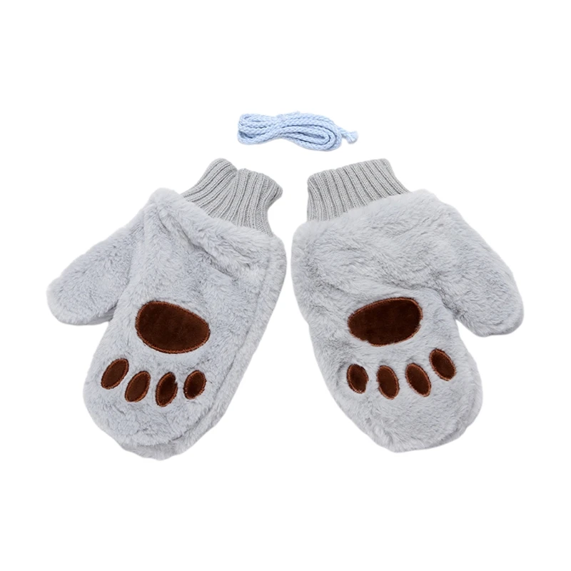 Pluche voor Cat Claw Mitten Kitten Paw Handschoenen Halloween Cosplay Lange Vinger Handschoenen