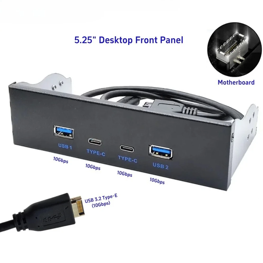 z-2026-525インチ-デスクトップフロントパネル-2-usb-32-type-c-2-type-a-コネクタ-10gbps-コンピューターケース用