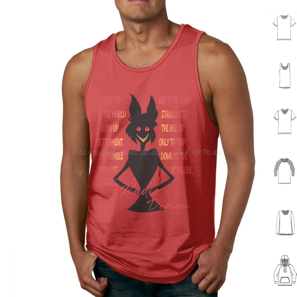I Want To Watch The Scum Of The Earth Struggle-The Radio Demon : : : : Tank Tops Print Cotton Radio Demon Hell Alastor Deer