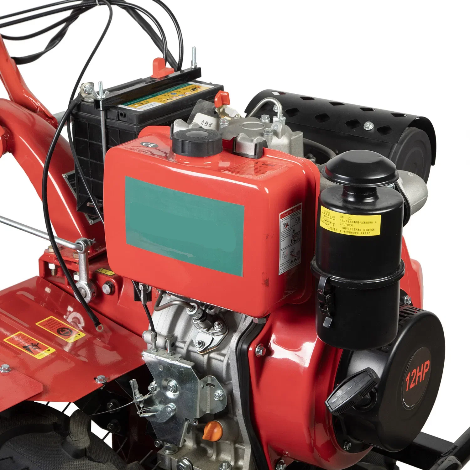 186F 10HP Farm Diesel Rotary Tiller Front Two-Wheel Micro-Cultivator