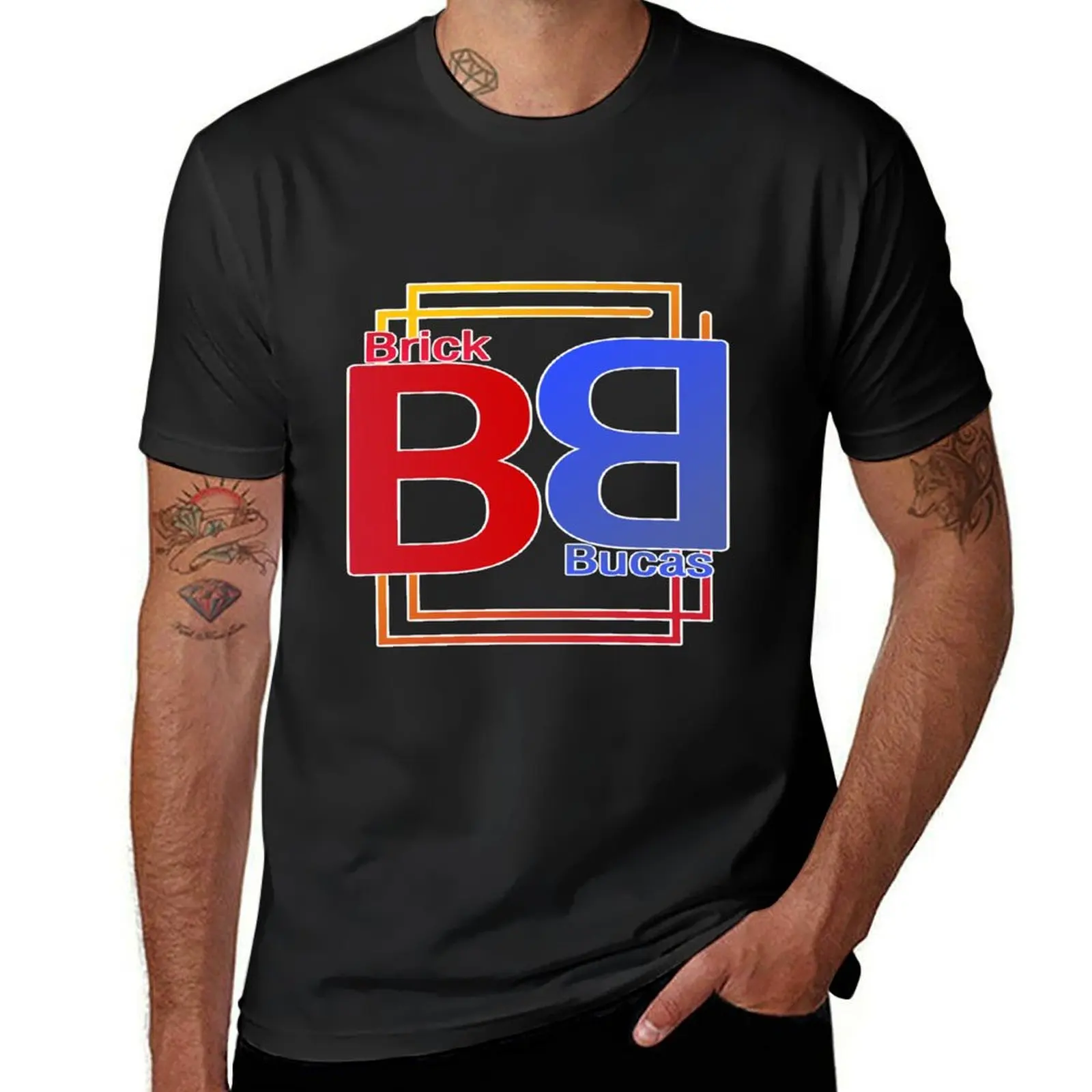 

Brick Bucas Logo T-Shirt oversizeds sublime mens graphic t-shirts