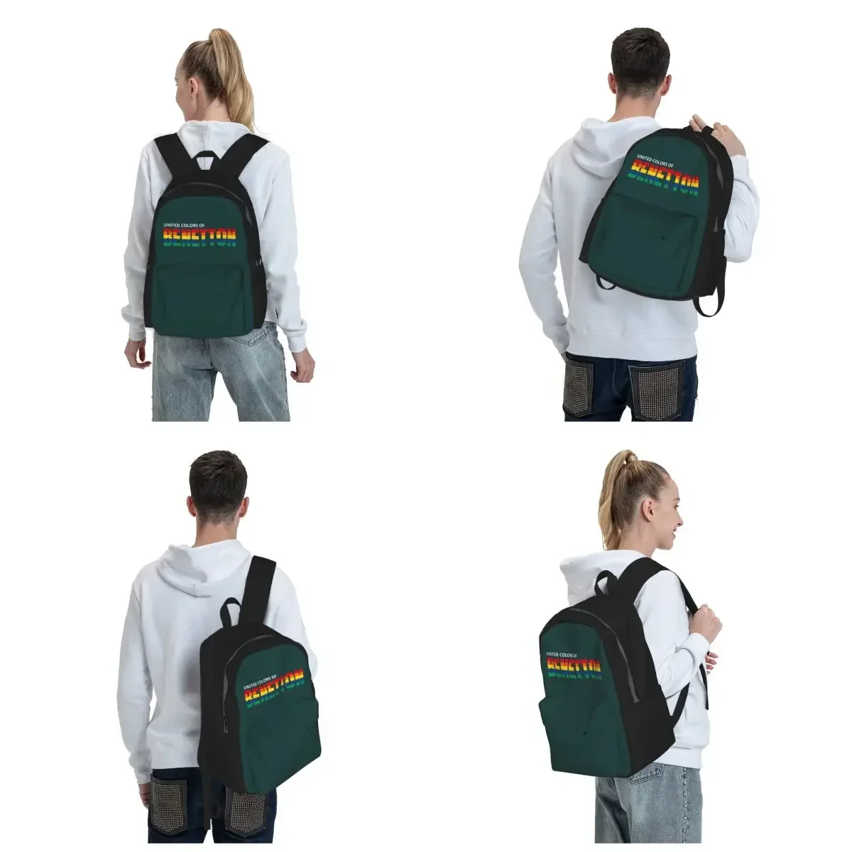 United Colors Of Benetton Backpack Daypack Large Capacity Children BookBag School Bag Shoulder Bags for Men Women view 4