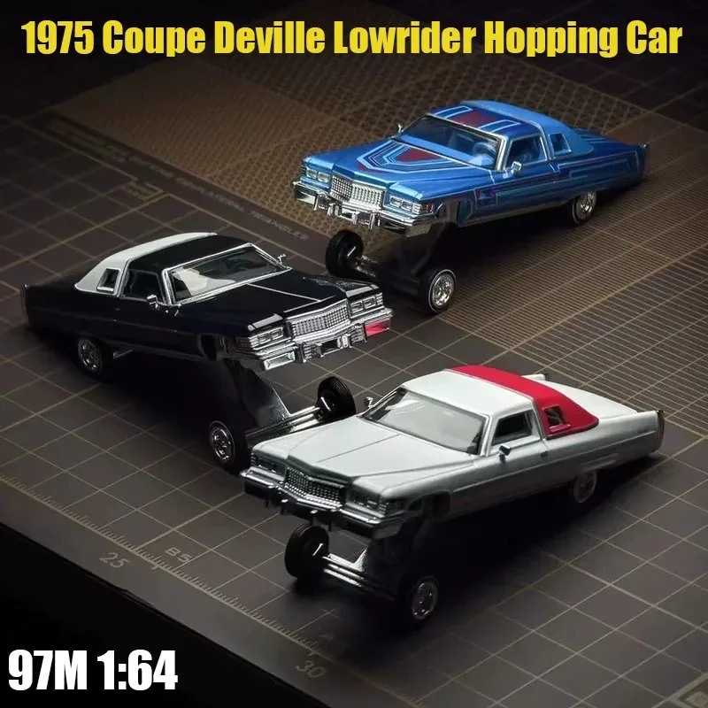 97M 1/64 1975 Coupe Deville Lowrider Hopping Car Alloy Car Model Classics Adult Souvenir Gift Hobby & Toys
