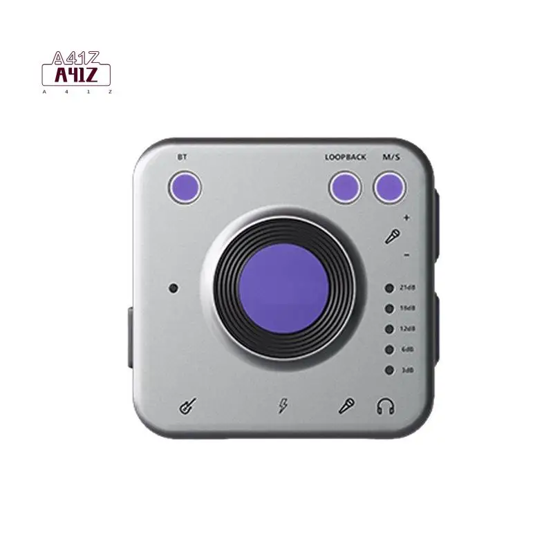 A41Z-Live Dock Audio Interface For Live Streaming While Charging For Guitar Recording Music With Instrument Gain Control