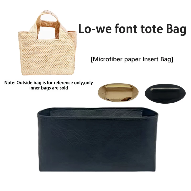 

EverToner Lightweight Bag Insert Compatible with Lo-we font Tote bag Waterproof Dupont paper Surface and Silky Satin Lining