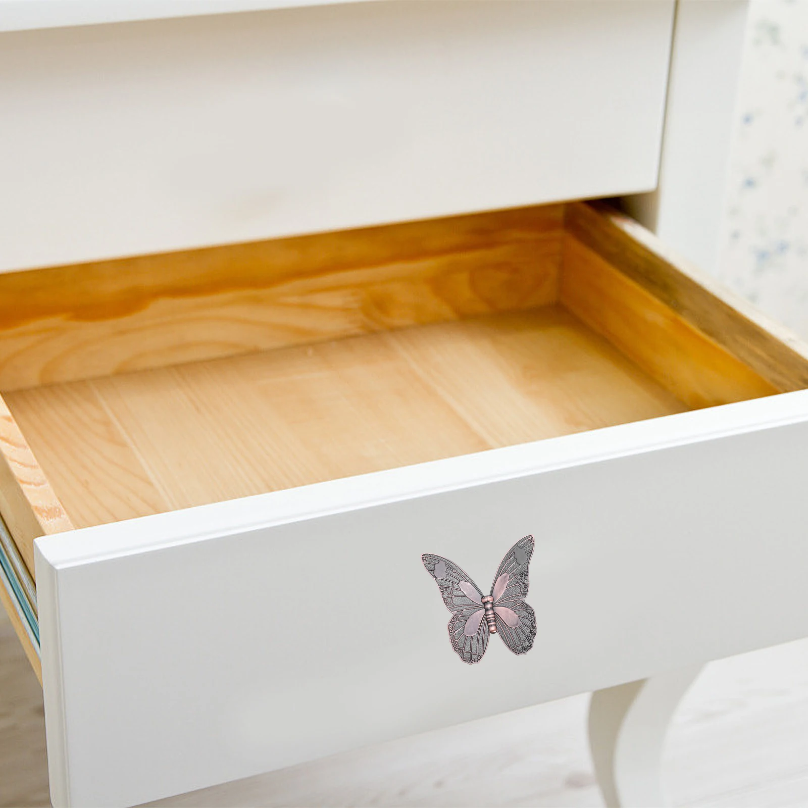 

2Pcs Red Bronze Cabinet Handles Zinc Alloy Material Faux Butterflies Drawer Knobs Fashionable Door Pulls For Furniture
