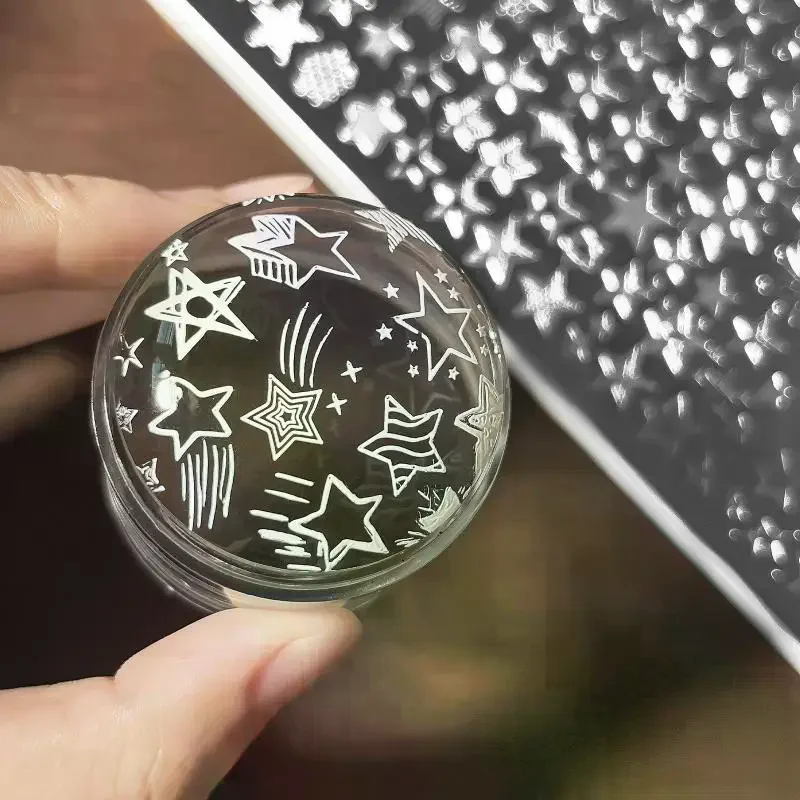 Polka Dot Star Stripe Line Pattern Nail Stamping Plate Nail Art Stamp Template Manicure Tools
