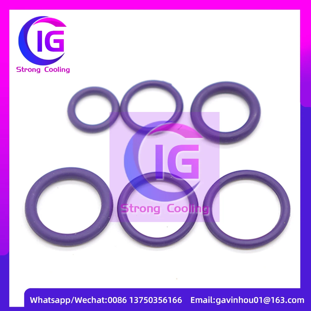 For Air Conditioning Rubber Washer Assortment 270 pc/set R22 R134a Purple Seal O-ring Gaskets 18 Sizes Standard Parts