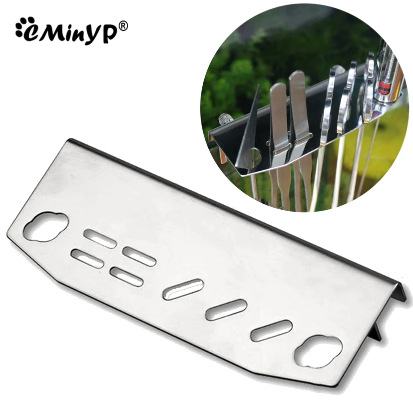 1pc Stainless Steel Aquarium Tool Holder Water Plants Maintenance Tool Rack Fish Tank Aquatic Tweezers Scissors Tongs Organizer