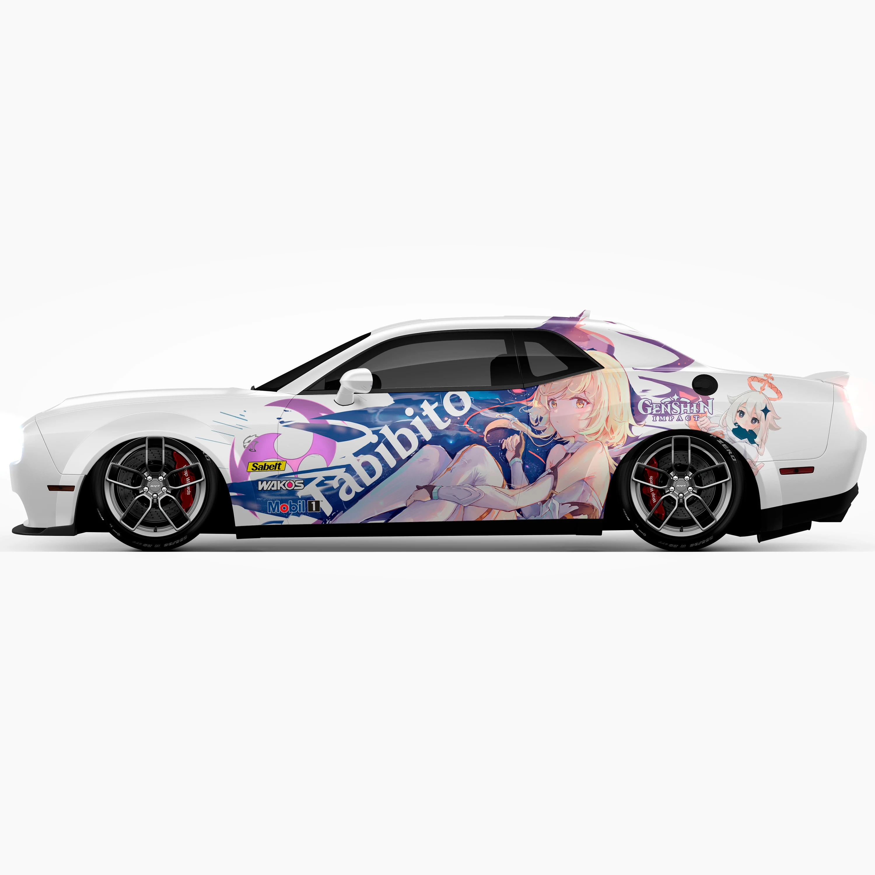 

Wholesale Genshin Impact Itasha 02 Anime Girl Car Side Wrap Full Color Graphics Vinyl Livery Decal JDM Sticker Fit with Any Cars