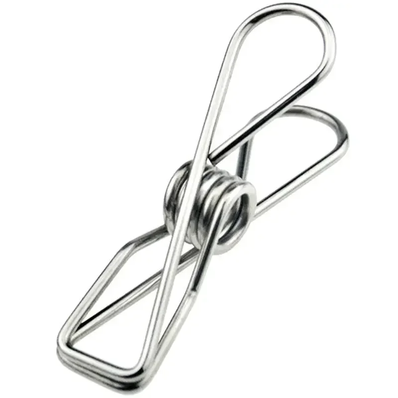 Stainless Steel Clips Clothes Clamps Pins Pegs Holder Household Multipurpose Sealing Clothing Clip Hanging Bed Sheet Clothespins