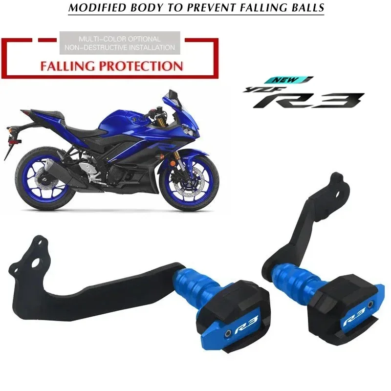 

For YAMAHA YZFR3 YZF-R3 YZF R3 2019-2023 Motorcycle Falling Protection Frame Slider Fairing Guard Crash Pad Protector