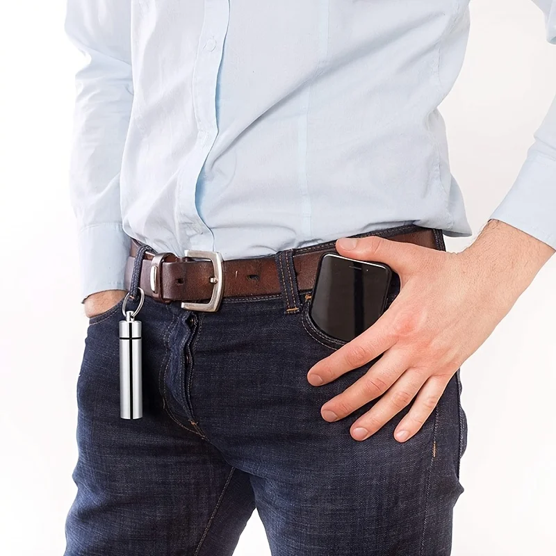 مجموعة أعواد أسنان من الفولاذ المقاوم للصدأ، مجموعة أدوات تنظيف الأسنان المعدنية المحمولة القابلة لإعادة الاستخدام مع حامل سلسلة المفاتيح #6