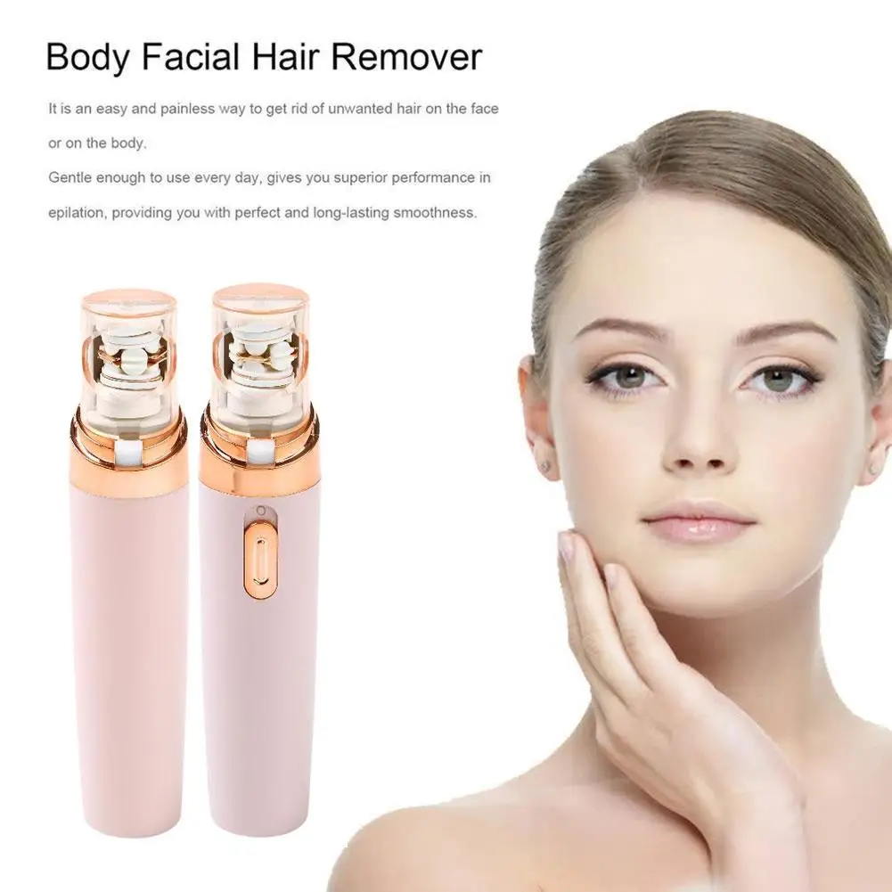 1pc Electric Eyebrow Trimmer Mini Eye Brow Epilator Removal Facial Shaver Hair Portable Razor Lipstick Women Shape Painless J9N4