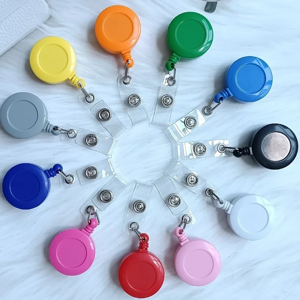 Imagem -03 - Correias Retráteis Keychain id Tag Work Pass Clips Card Badge Holder Nome Clip Reel Pcs por Conjunto