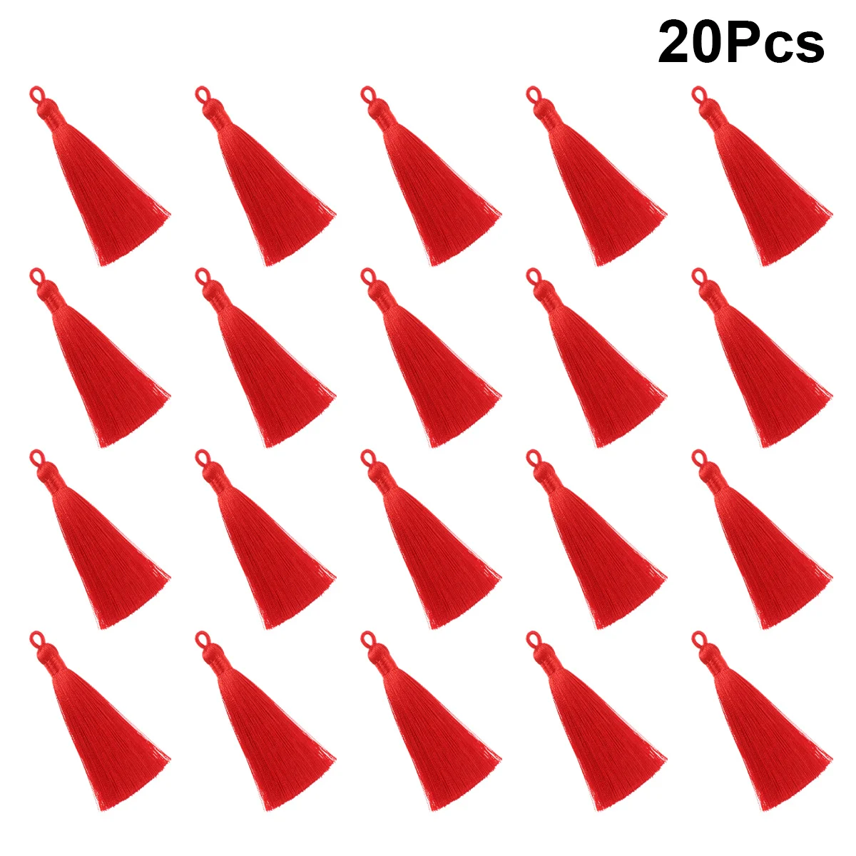 

20 pcs Ice Silk Earrings Tassel Long Color Lightweight Hanging Pendant For Diy Keychain Jewelry Craft Decor